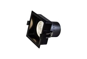 DM201392  Bodar SQ 20, 20W Fixed LED Square Deep Recessed Downlight Matt Black 1660lm 40° 5000K IP20